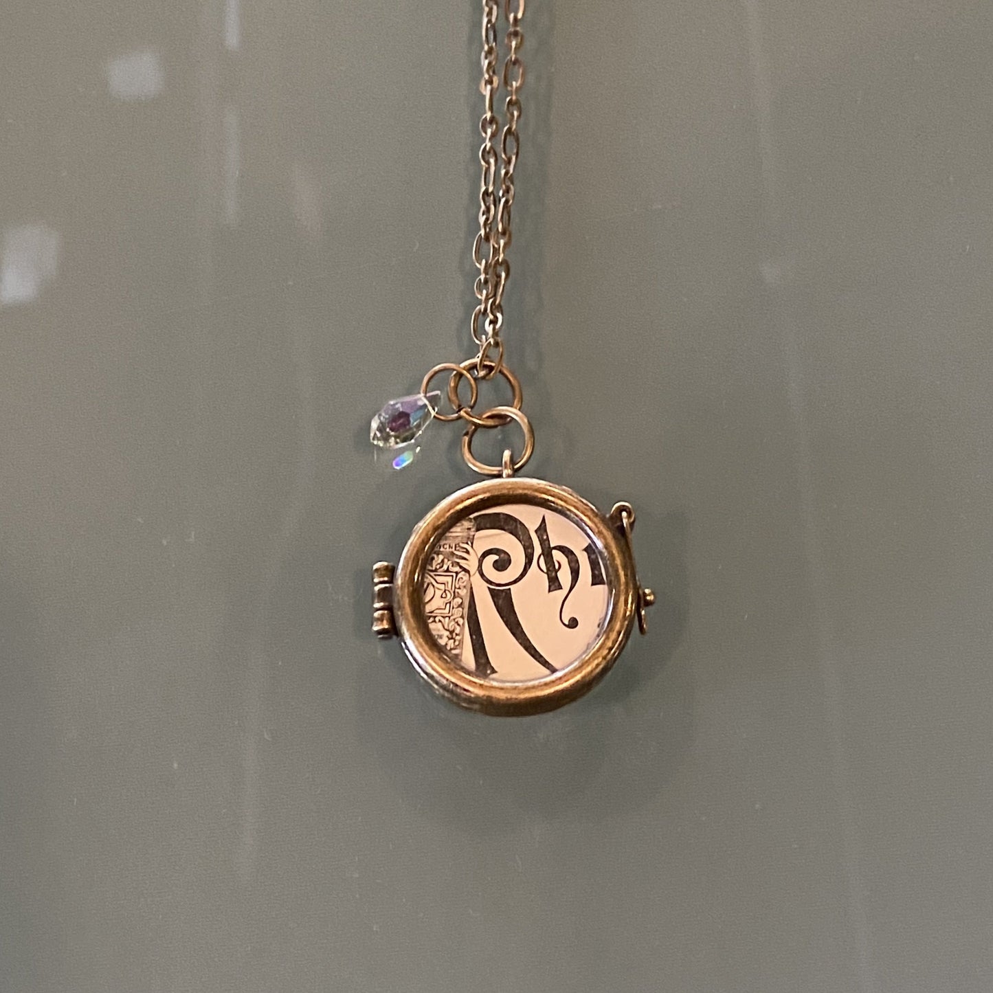 Vintage Circle Paper Pendant Necklace-ACCESORIES-Bottoms Up Boutique-Anchorage AK