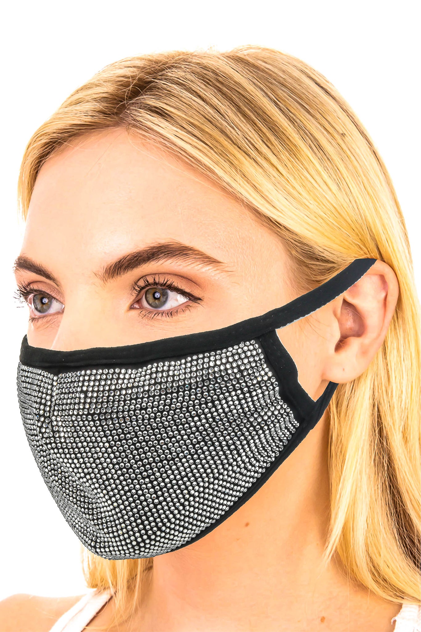 Rhinestone Studded Fashion Face Mask