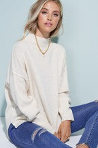 Ivory Turtle Neck Sweater