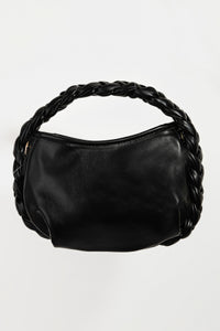 Braided Faux Leather Crossbody Clutch