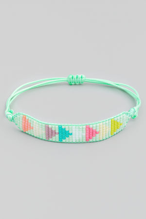 Triangle Pattern Beaded Bracelet