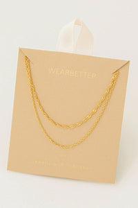 Layered Dainty Cable Curb Chain Necklace