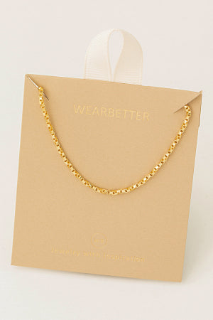 Dainty Box Chain Necklace