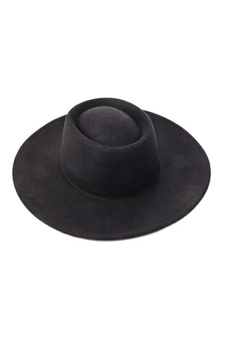 Wide Flat Brim Pork Pie Hat