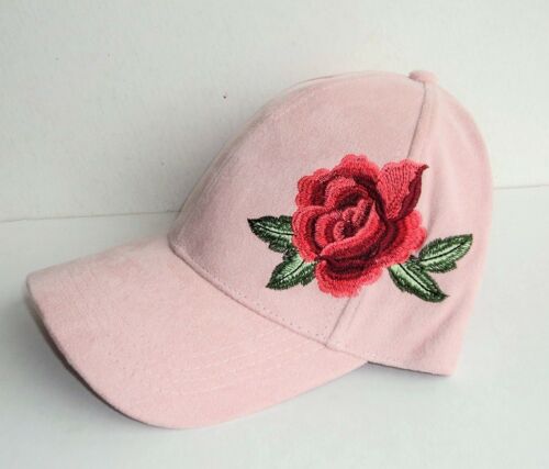 Pink Suede Rose Hat