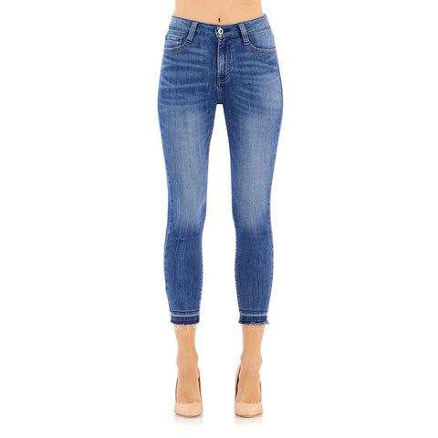 Surfer Girl Mid Rise Cropped Skinny Jean in Starman