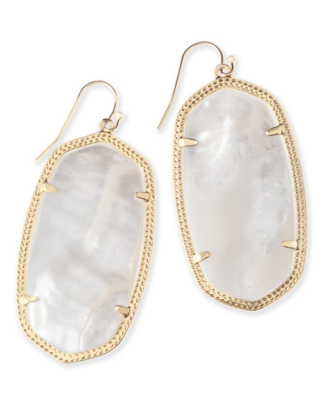 Danielle Earring Gold Ivory Mother Of Pearl