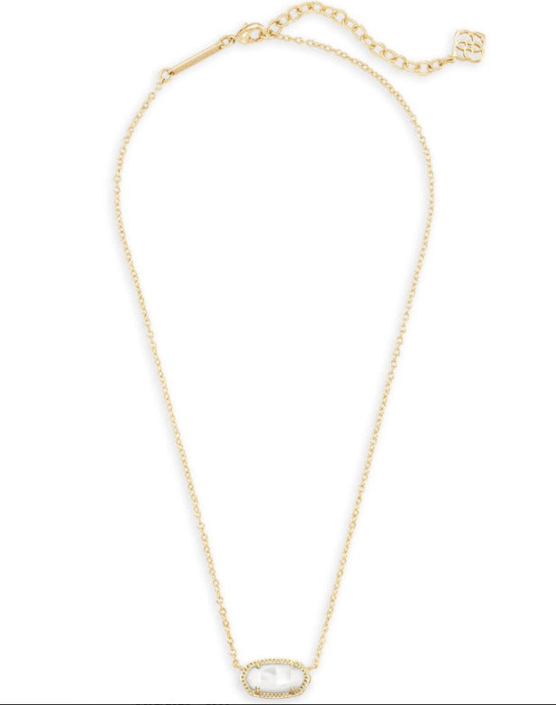 Elisa Necklace Gold Ivory Mother Of Pearl