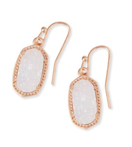 Lee Earring Rose Gold Iridescent Drusy