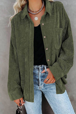 Olive Corduroy Shacket