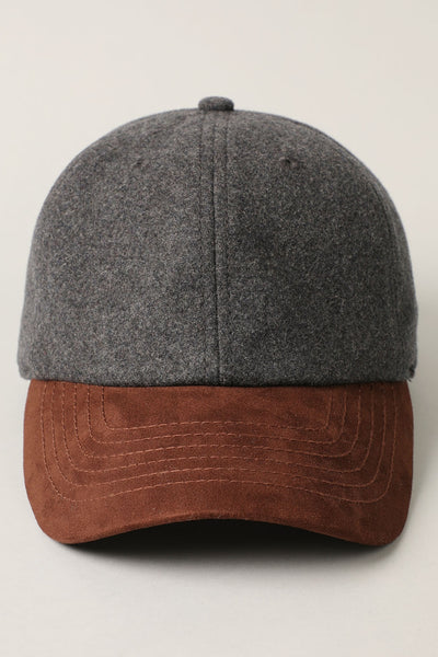 Wool Charcoal & Brown Hat