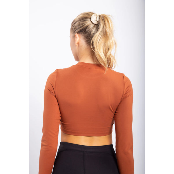 Side Cinch Cropped Long Sleeve