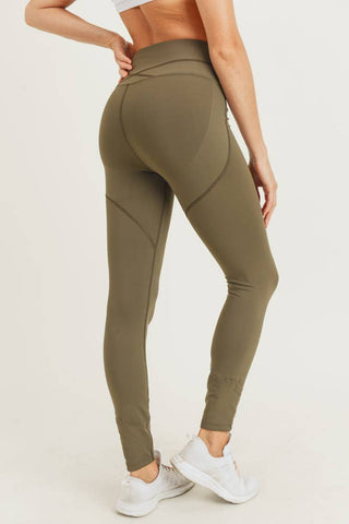 Olive Booty-Pop High-Waisted Leggings