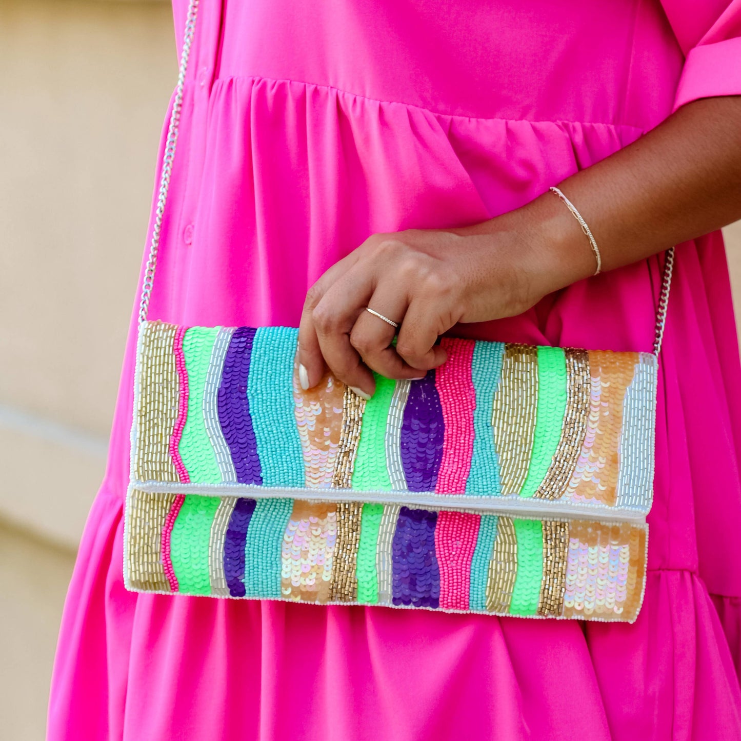 Multi-Color Seed Bead Purse-Purses-Bottoms Up Boutique-Anchorage AK
