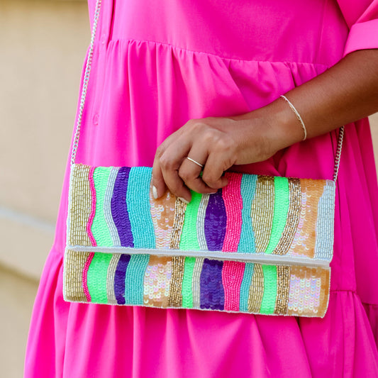 Multi-Color Seed Bead Purse-Purses-Bottoms Up Boutique-Anchorage AK