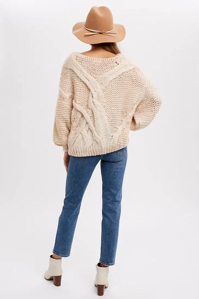 Oversized Chunky Cable Pullover