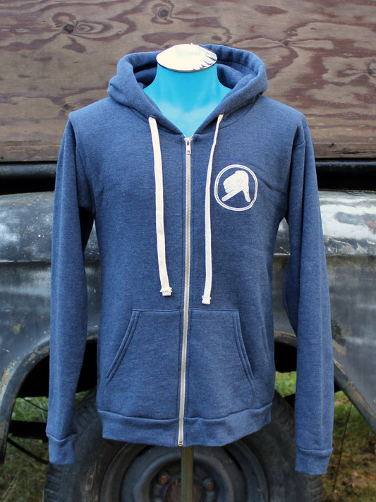 Navy Captain Doug Zip Hoodie-Sweatshirt, Hoodies & Windbreakers-Bottoms Up Boutique-Anchorage AK