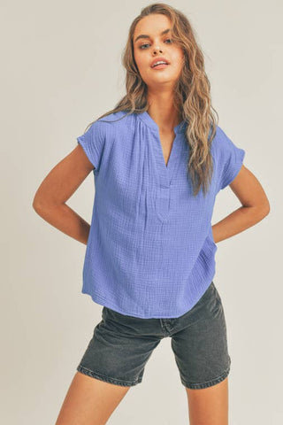 Periwinkle Crinkle Top