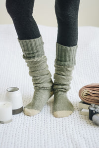 Mint Chunky Knit Socks