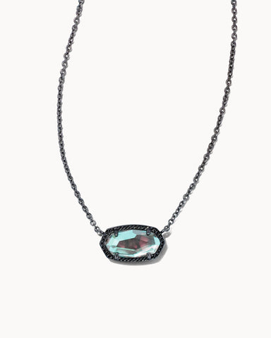 Elisa Necklace Gunmetal Grey Dichroic Glass