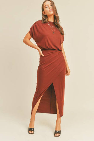 Cognac Maxi Dress