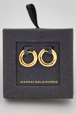 Gold Dipped Hoop Earrings