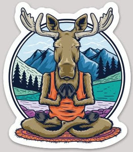 Moose Yoga Sticker