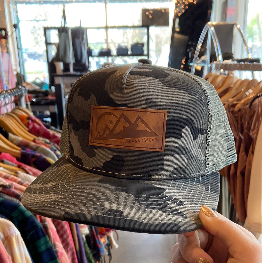 Alaskiwear Adult Trucker - Grey Camo Mesh Back-Hat-Bottoms Up Boutique-Anchorage AK