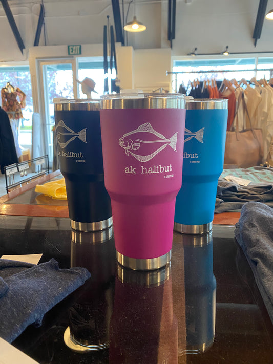 AK Halibut Tumbler - 30 oz.-Home-Bottoms Up Boutique-Anchorage AK