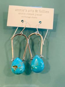 Turquoise Raindrop Earrings