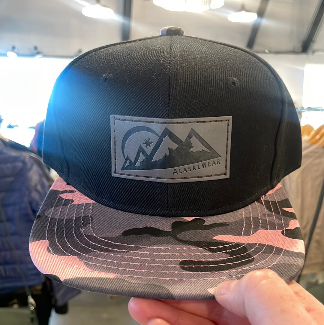 Alaskiwear Kids Trucker - Black w/ Pink Camo Bill-Hat-Bottoms Up Boutique-Anchorage AK