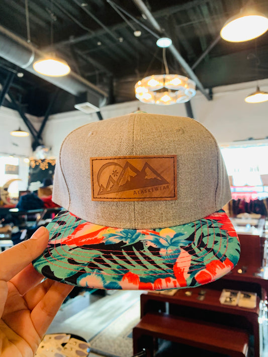 Alaskiwear Kids Trucker - Grey w/ Tropical Bill-Hat-Bottoms Up Boutique-Anchorage AK