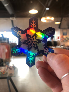 Holographic AK Snowflake Sticker