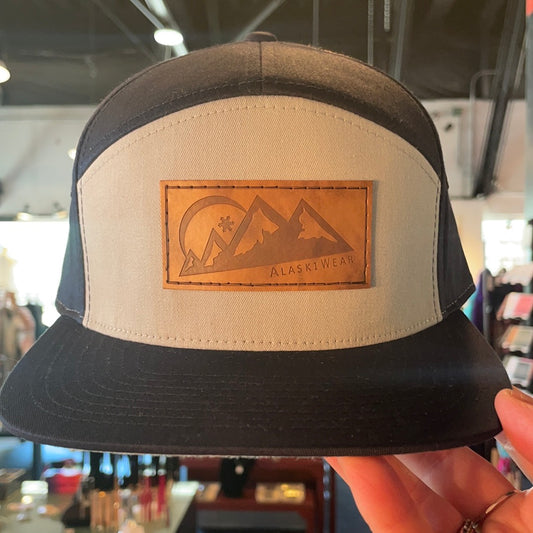 Alaskiwear Adult Trucker - Two Tone Black and Grey, Seven Panel Hat-Hat-Bottoms Up Boutique-Anchorage AK
