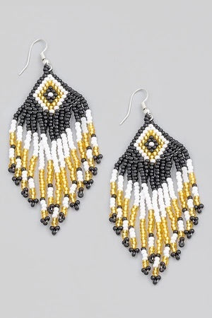 Beaded Dangle Earrings Assorted Colors