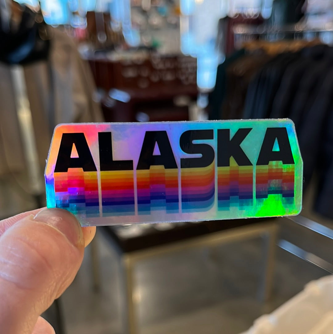 Retro Foil Alaska Sticker