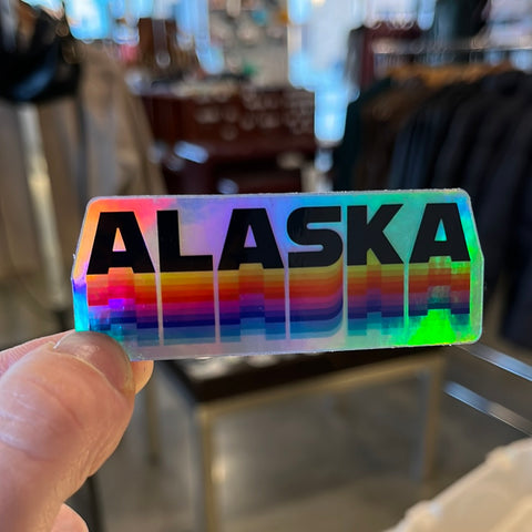 Retro Foil Alaska Sticker