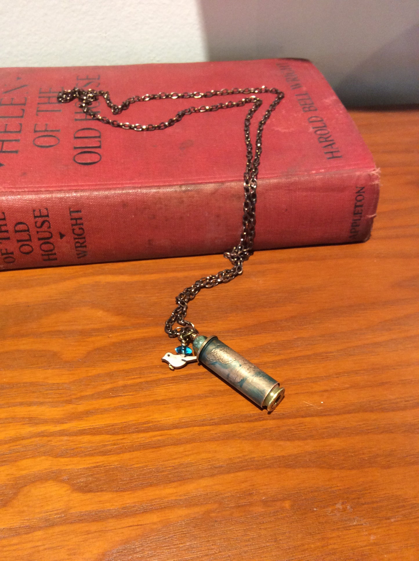 Bullet Casing Hand Etched Birdie Necklace-Local-Bottoms Up Boutique-Anchorage AK