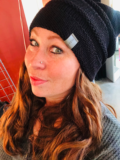 Slouchy Panel Beanie Assorted-Hat-Black-Bottoms Up Boutique-Anchorage AK