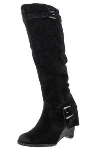 Black Double Up Boot w/ Buckles