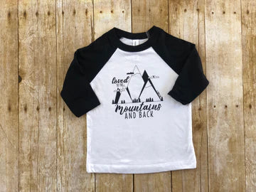 Loved to the MTNS and Back Kids Baseball T