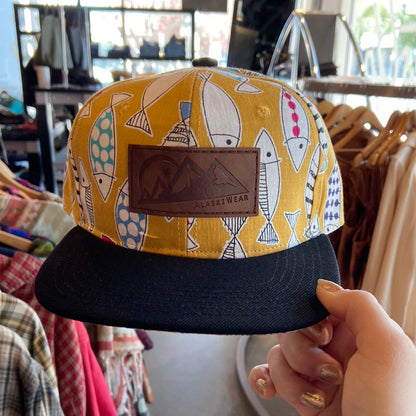 AlaskiWear Kids Trucker Hat - Black & Yellow Fish Assorted-Hat-Yellow/Black-Bottoms Up Boutique-Anchorage AK