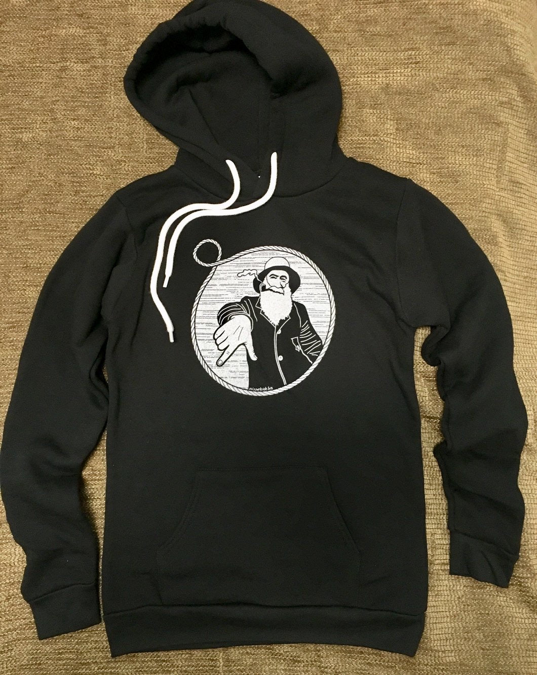 Black Captain Doug Pullover Hoodie-Sweatshirt, Hoodies & Windbreakers-Bottoms Up Boutique-Anchorage AK