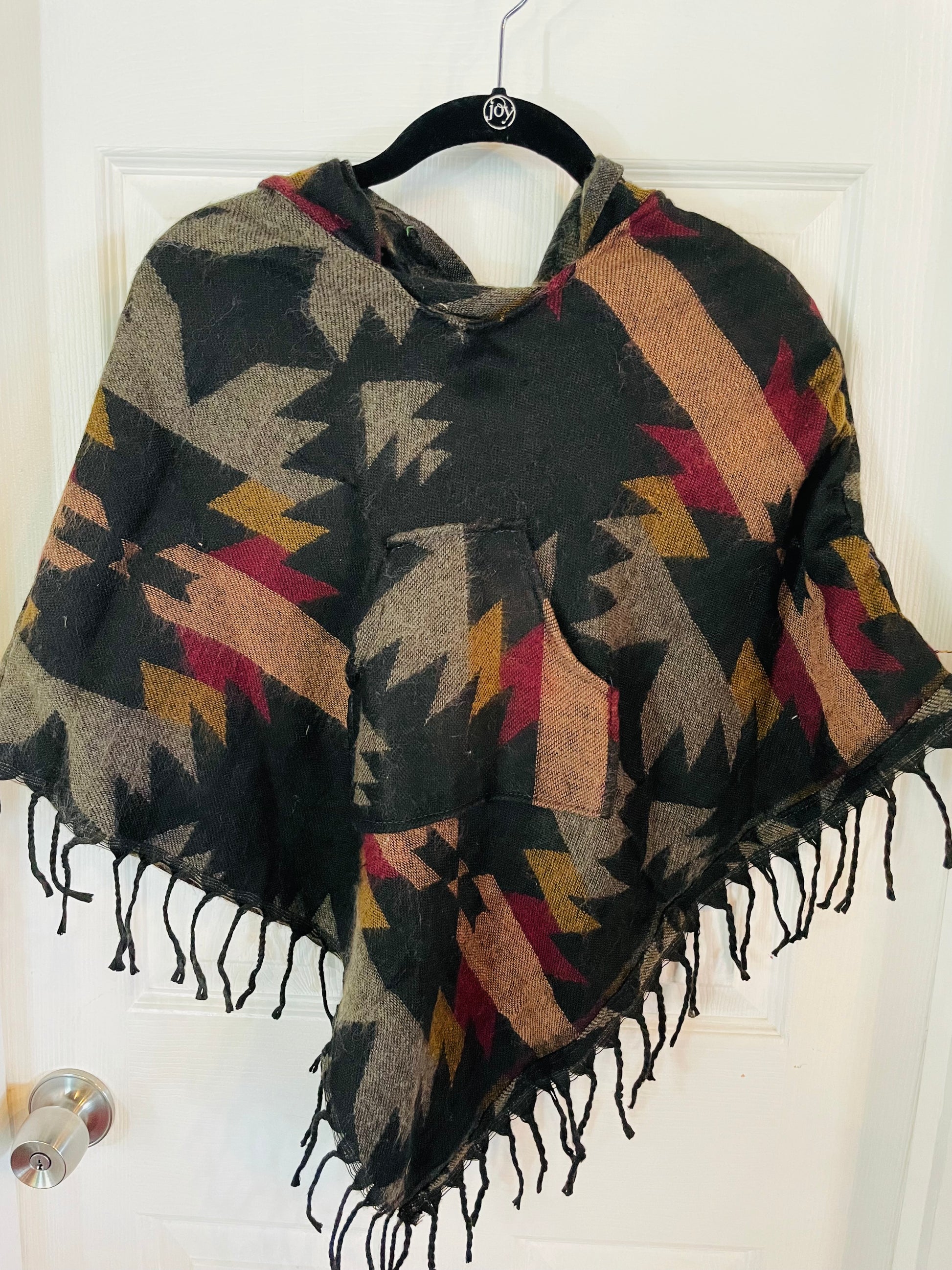 AlaskiWear Kids Poncho XL (6-8)-Local-Black/Mustard/Grey-Bottoms Up Boutique-Anchorage AK