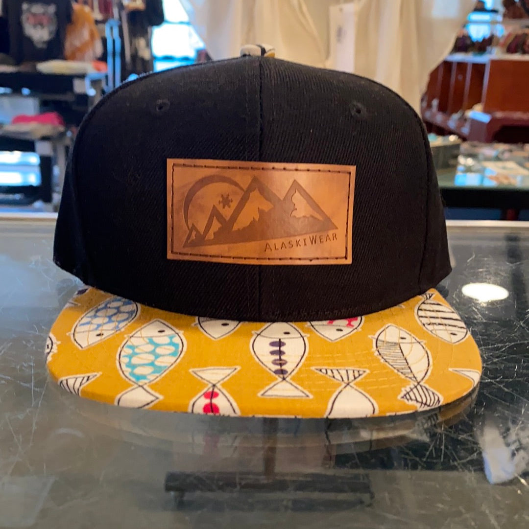 AlaskiWear Kids Trucker Hat - Black & Yellow Fish Assorted-Hat-Black/Yellow-Bottoms Up Boutique-Anchorage AK