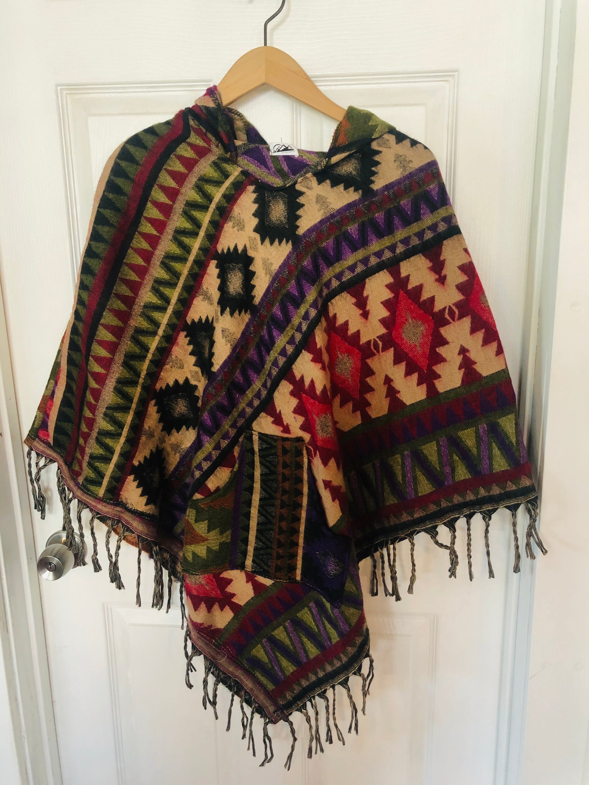 AlaskiWear Adult Blanket Poncho Long-Kimonos, Cardigans & Wraps-11-Bottoms Up Boutique-Anchorage AK