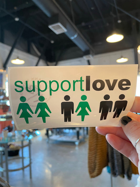 Support Love Stickers-Stickers-Bottoms Up Boutique-Anchorage AK