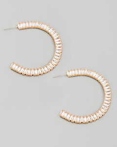 Baguette Hoop Earrings