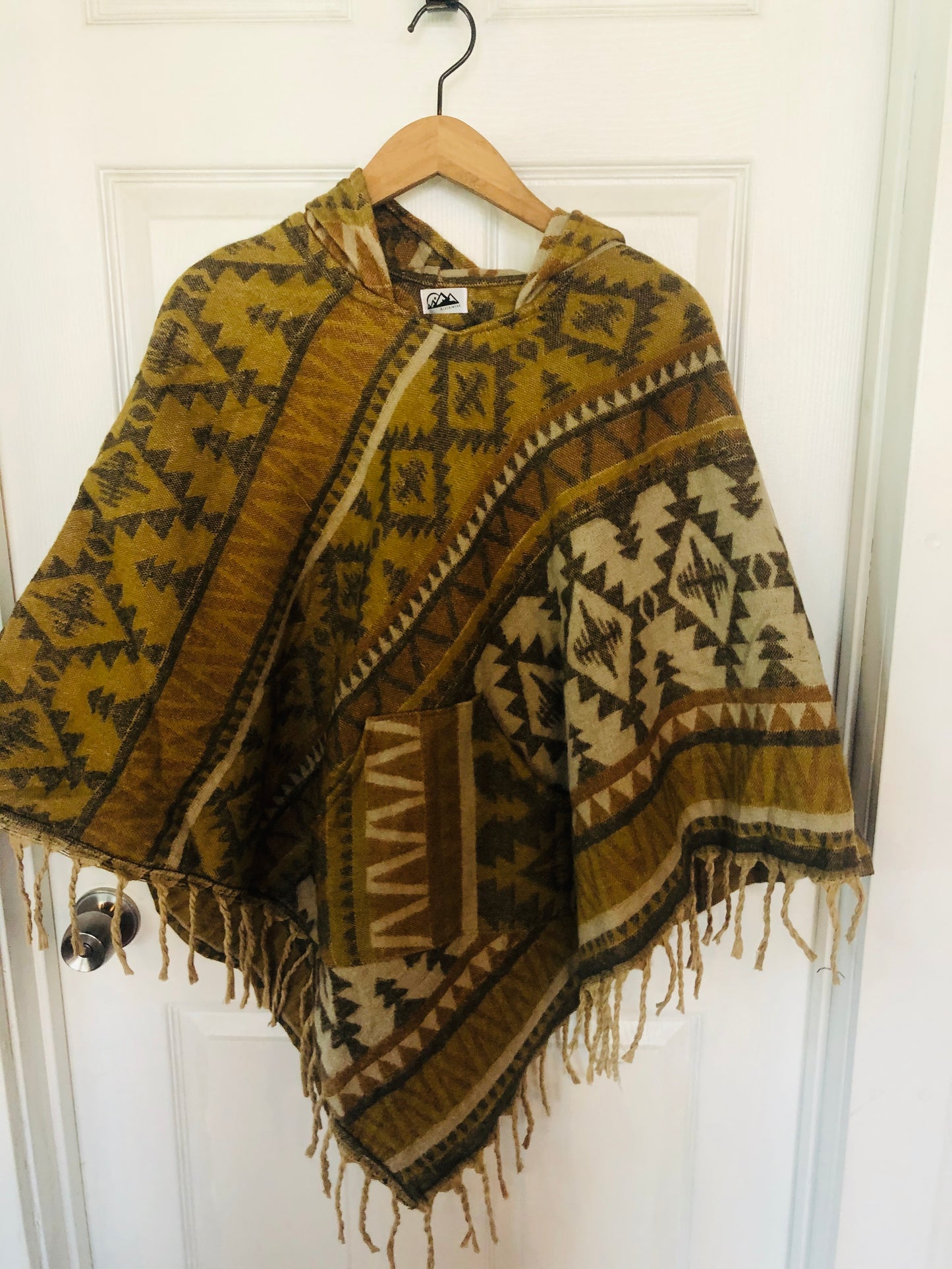 AlaskiWear Adult Blanket Poncho Long-Kimonos, Cardigans & Wraps-13-Bottoms Up Boutique-Anchorage AK