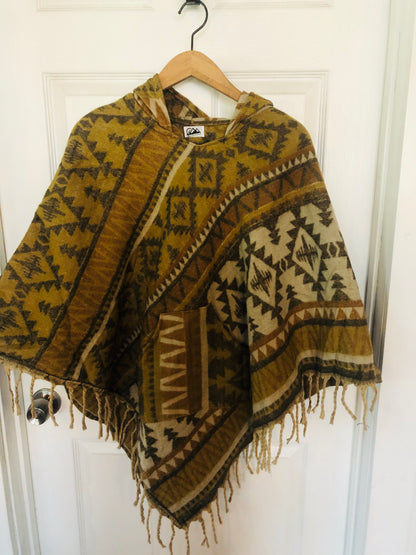 AlaskiWear Adult Blanket Poncho Long-Kimonos, Cardigans & Wraps-13-Bottoms Up Boutique-Anchorage AK